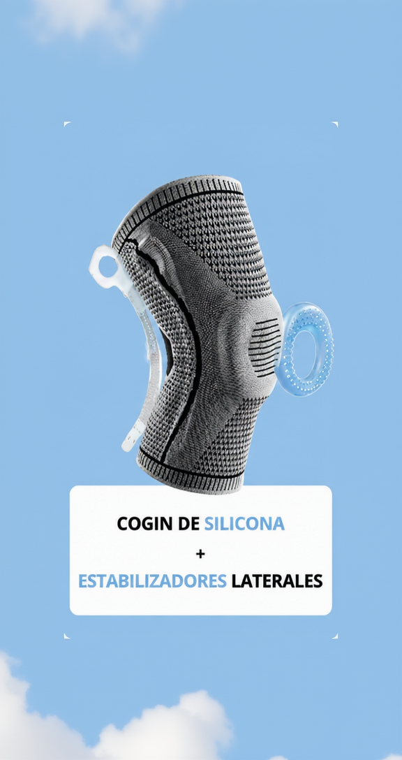 Rodillera de Soporte 360° con Cojín de Silicona | Seguridad y Confort Diario
